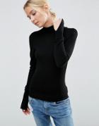 Asos Sweater With Turtleneck In Soft Yarn - Black
