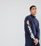 Ellesse Ski Roll Neck Long Sleeve T-shirt With Sleeve Print - Navy