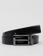 Hugo Reversable Leather Belt In Black/brown - Black
