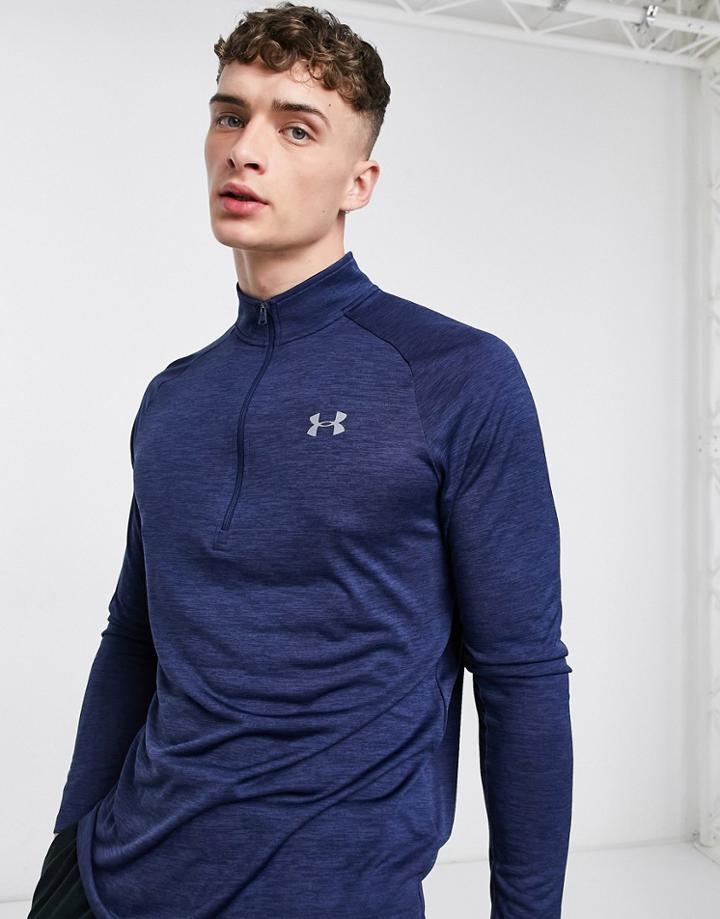 Under Armour Training Tech 2.0 1/2 Zip Top In Navy