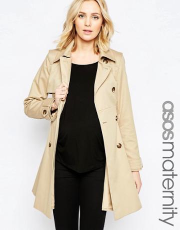 Asos Maternity Classic Trench - Beige