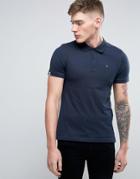 Jack & Jones Originals Polo Shirt With Embroided Chest Logo - Navy