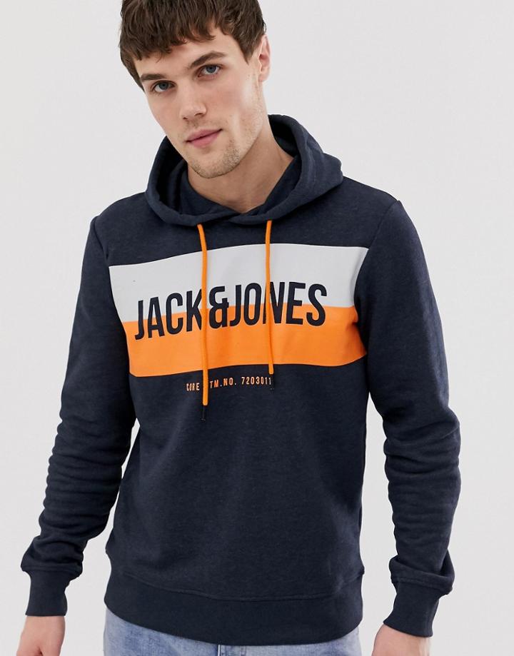 Jack And Jones Core Logo Sweat - Navy