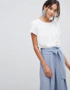 Oasis Cap Sleeve Minimal Blouse - White