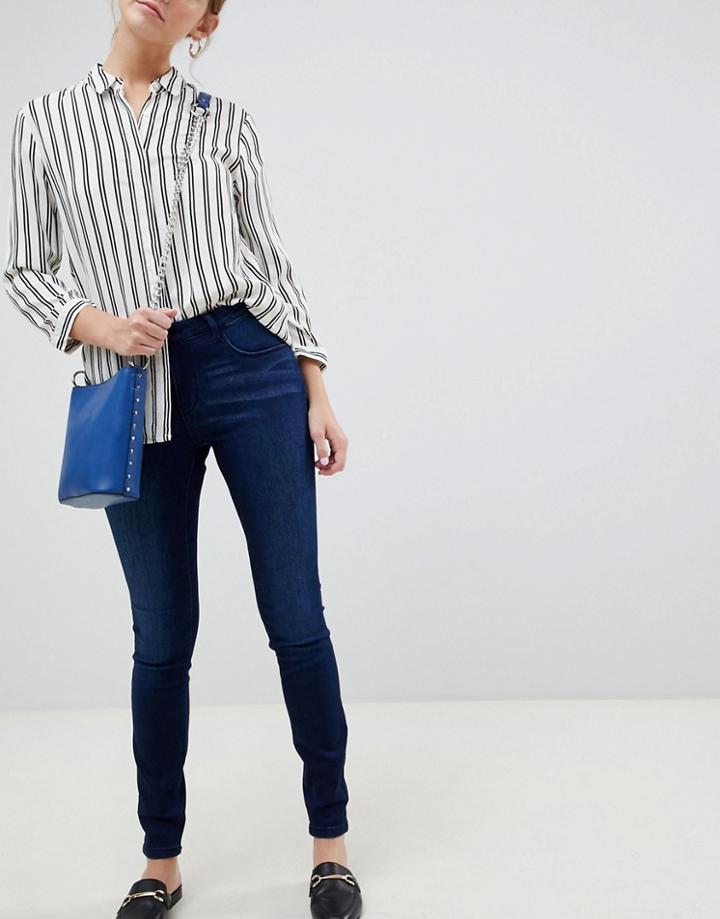 Jdy Ulle Mid Rise Skinny Jeans - Blue