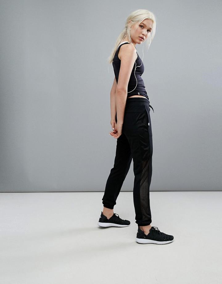 Only Play Trackpant With Mesh Side Seam - Black