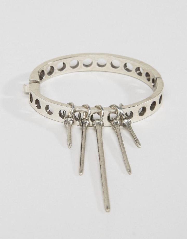 Low Luv Silver Plated Drop Cuff - Silver