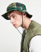 Hurley Black Country Boonie Hat In Camo-green