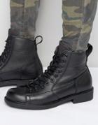 G-star Roofer Lace Up Leather Boots - Black