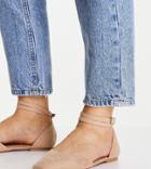 Asos Design Wide Fit Lift Ballet Flats In Beige-neutral