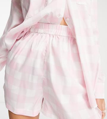 Heartbreak Tall Shorts In Pink Gingham - Part Of A Set