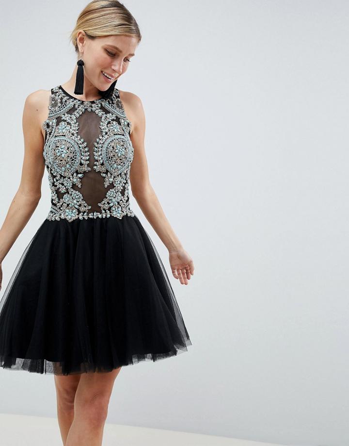 Jovani Embellished Mini Prom Dress - Black