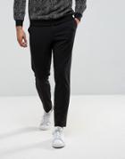 Selected Homme Tapered Cropped Jersey Pants - Black