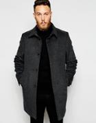 Ted Baker Wool Trench - Charcoal