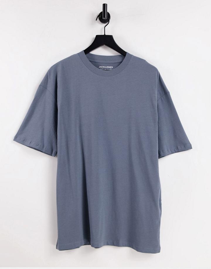 Jack & Jones Originals Oversized T-shirt In Blue-blues