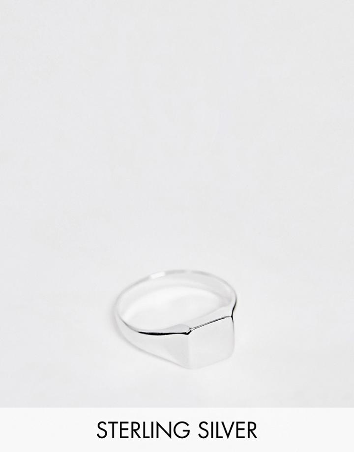 Asos Design Sterling Silver Pinky Ring