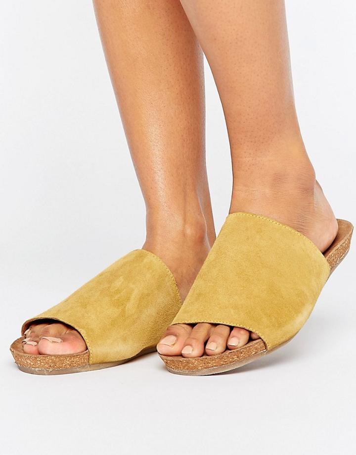 Asos Fedora Mule Sandals - Yellow