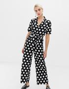 Selected Frosa Polka Dot Jumpsuit - Black