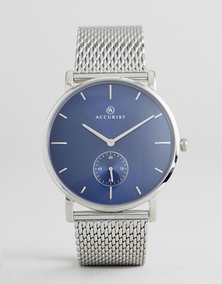 Accurist 7126 Mesh Watch In Silver - Silver
