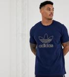 Adidas Originals Trefoil Outline T-shirt In Navy - Navy
