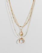 Ashiana Multi Layered Choker Necklace - Gold