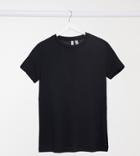 Asos Design Maternity Ultimate Organic Cotton T-shirt With Crew Neck In Black
