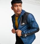 The North Face Wind Jacket In Blue Exclusive At Asos-blues