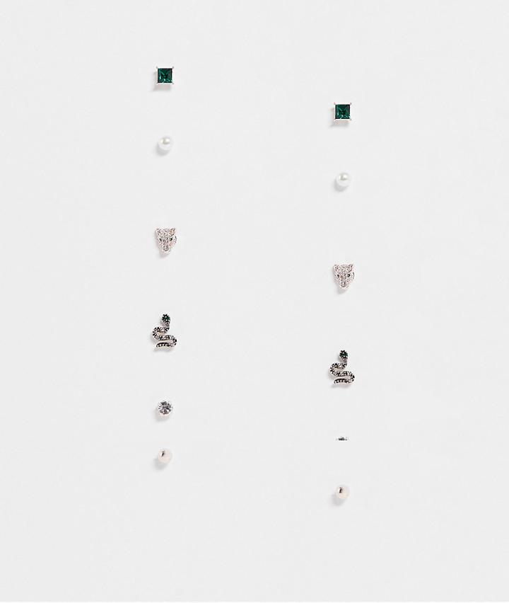 Aldo Lareanna 6-pack Earrings In Mixed Statement Designs-gold