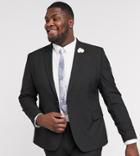 Asos Design Plus Wedding Skinny Suit Jacket In Black