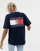 Tommy Jeans 6.0 Limited Capsule Crew Neck T-shirt With Back Print Crest Flag In Navy - Navy