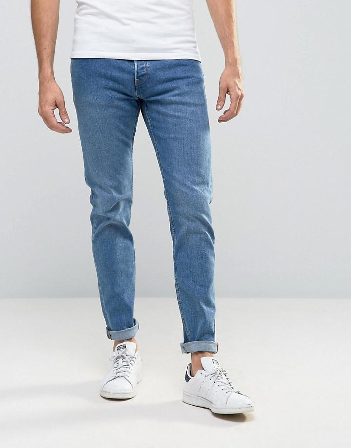 Weekday Wednesday Slim Jeans Peer Blue - Blue