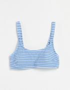 Chelsea Peers Blurred Stripe Bikini Top-blues