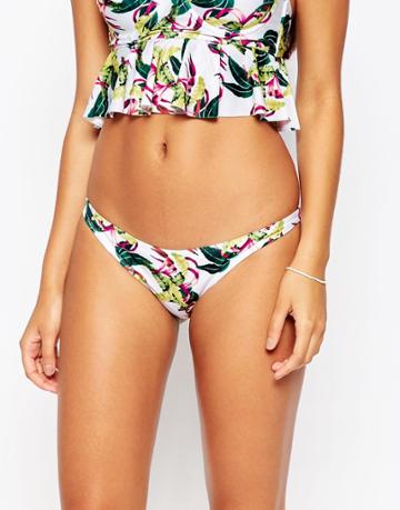 Asos Jungle Palm Print Bikini Bottom - Jungle Print