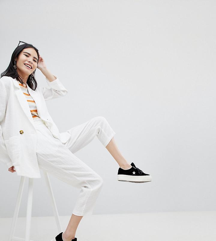 Monki Tie Waist Peg Leg Pants