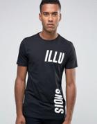 New Look T-shirt In Black With Illusion Print - Black
