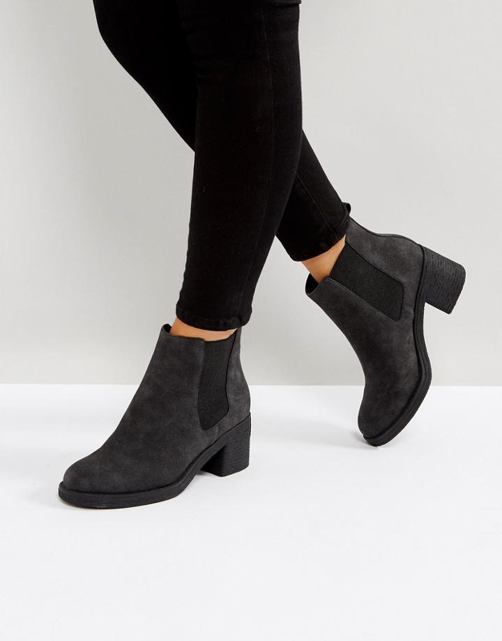 Office Apple Faux Fur Lined Boots - Black