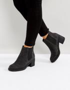 Office Apple Faux Fur Lined Boots - Black