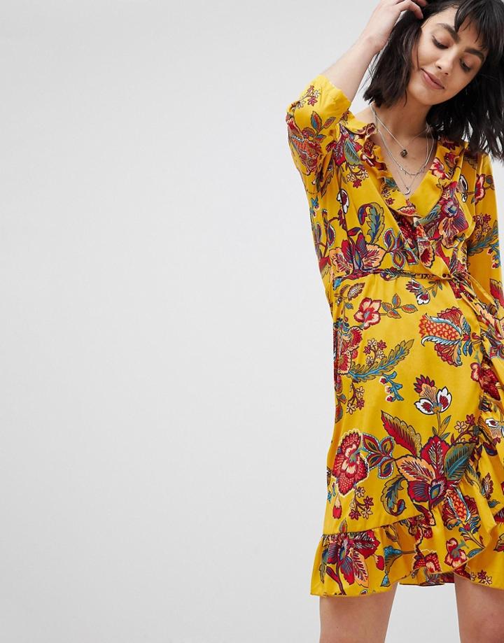 Vero Moda Floral Wrap Dresses - Multi