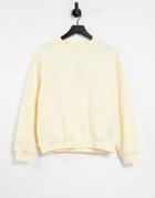 Monki Nana Organic Cotton Blend Sweatshirt In Yellow