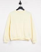 Monki Nana Organic Cotton Blend Sweatshirt In Yellow