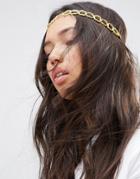 Limited Edition Fabric Chain Headband - Gold