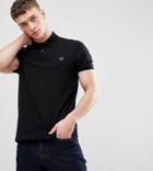 Fred Perry Logo Polo In Black - Black