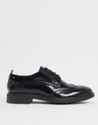 Base London Lennox Brogues In Black Leather