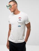 Brave Soul Holidays Elfie Pocket T-shirt - Gray