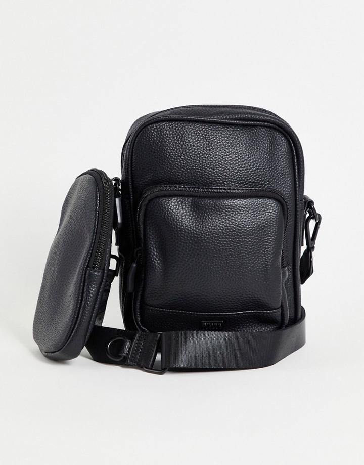 River Island Cross Body Bag With Pouch In Black