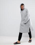 Asos Extreme Oversized Super Longline Hoodie With Wide Sleeve - Gray