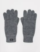 Only & Sons Knitted Gloves In Gray-grey