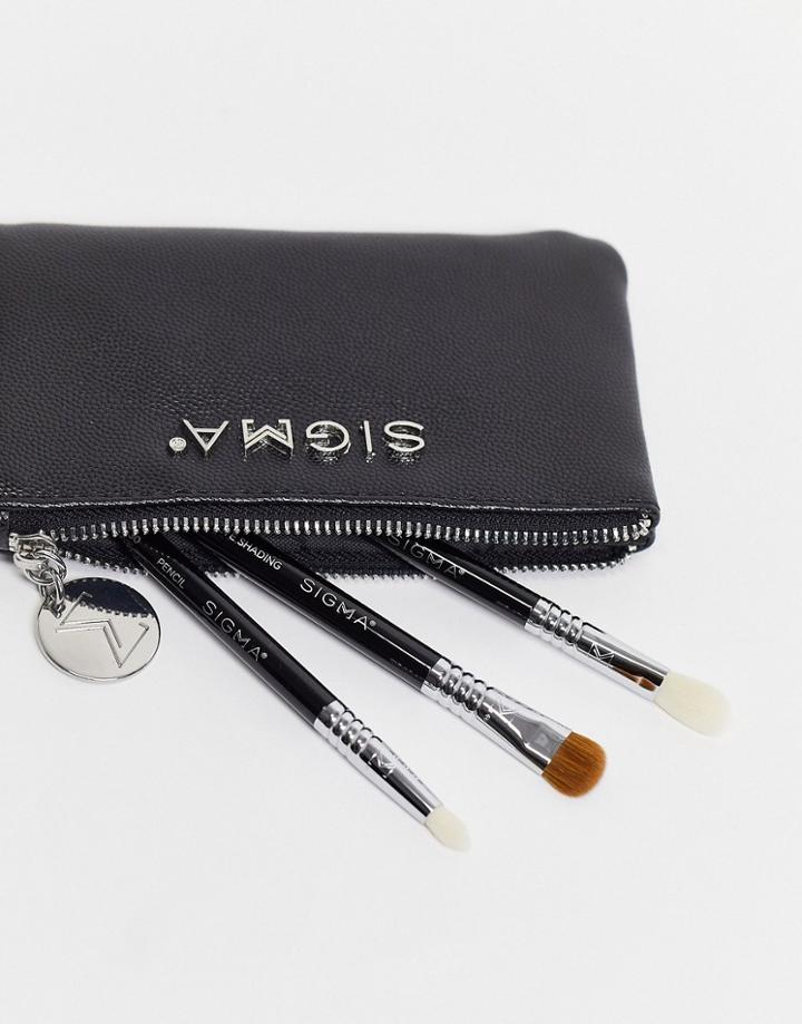 Sigma Glam 'n Go Mini Trio Eye Brush Set Save 22%-no Color