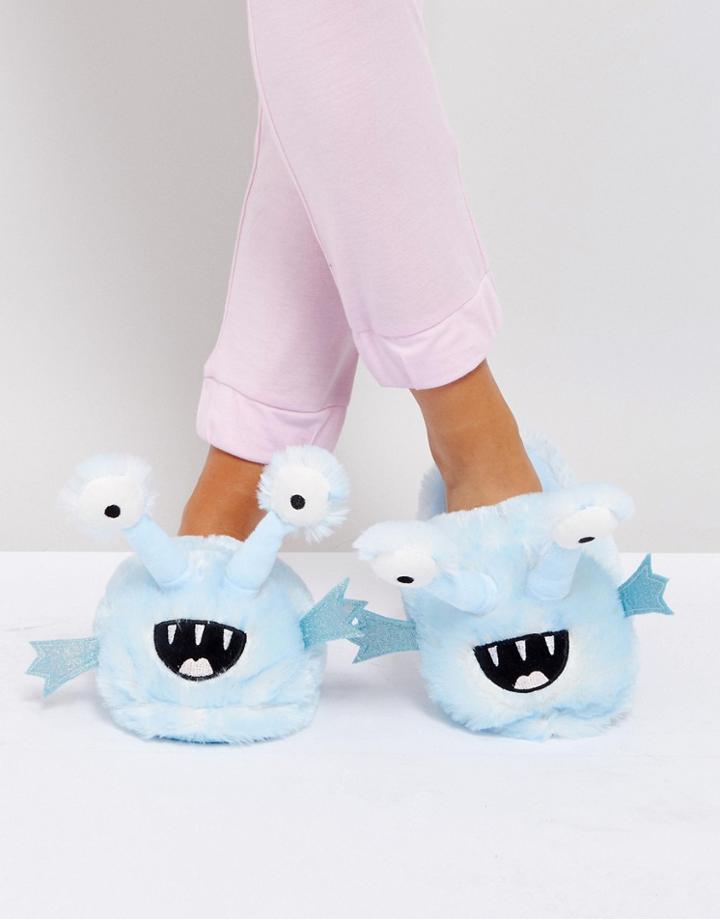 Asos Neco Monster Slippers - Blue