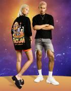 Asos Design Space Jam: A New Legacy Unisex Oversized T-shirt With Back Print In Black